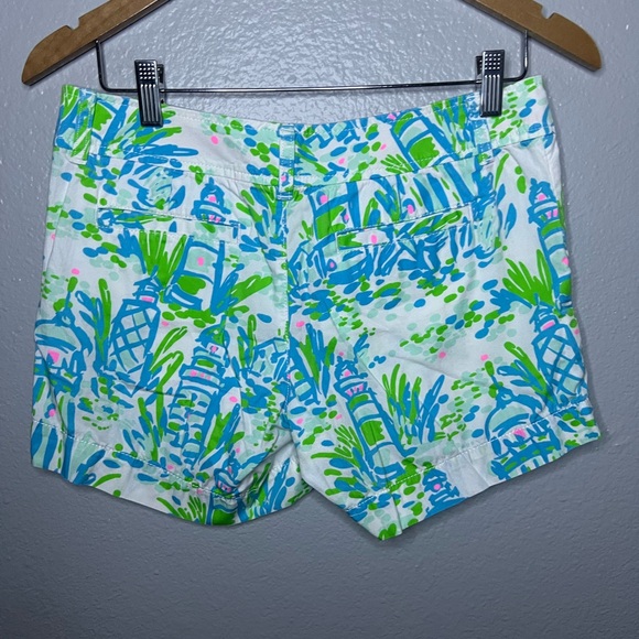 Lilly Pulitzer Callahan Shorts | Size 2 | Blue Green Pink Print - Picture 4 of 10